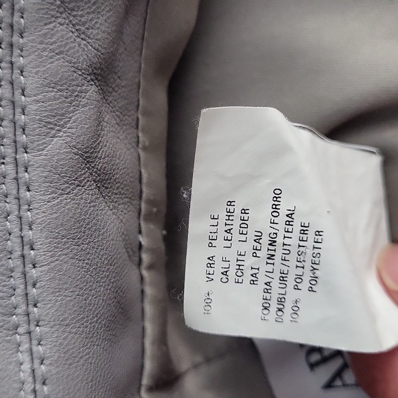 VTG Armani Collezioni Calf Leather Jacket Made In Italy XS-S - Picture 3 of 10